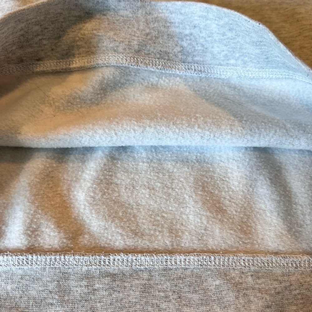 Topshop Fleece Scoop Neck Heather Gray Sweatshirt Size 8 - Picture 12 of 13